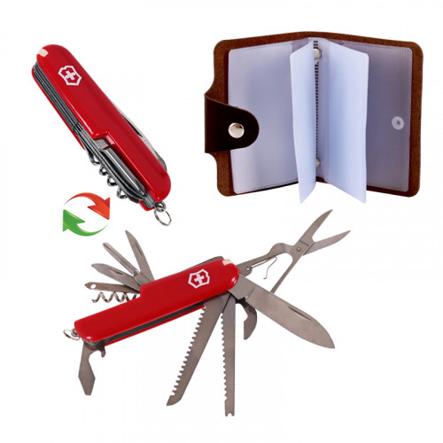 Подаръчен комплект с органайзер за документи и швейцарско ножче