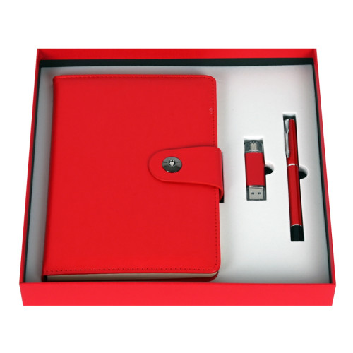 Стилен подаръчен комплект "На учителя с любов" с химикал, бележник и USB + MicroUSB в луксозна кутия.  102323-2