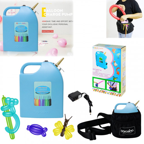 Електрическа професионална помпа за надуване на балони /син/