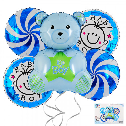 Комплект Балони "Мече - It's a Boy" /5 броя/