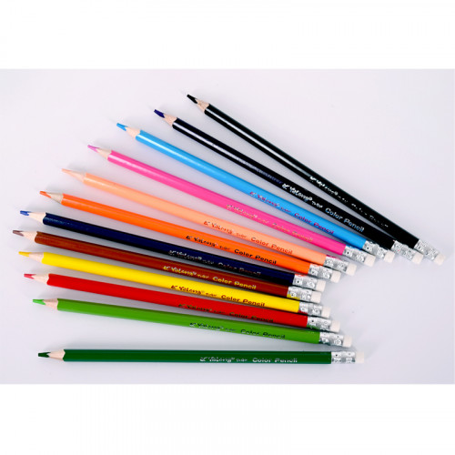 Цветни моливи с гума /12 цвята/
