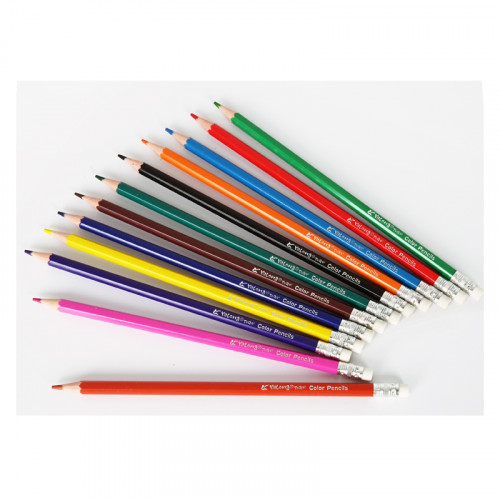Цветни моливи с гума /12 цвята/