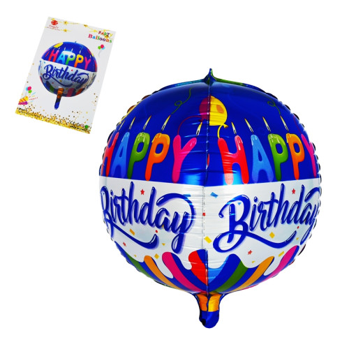 Балон топка "Happy Birthday" /фолио/