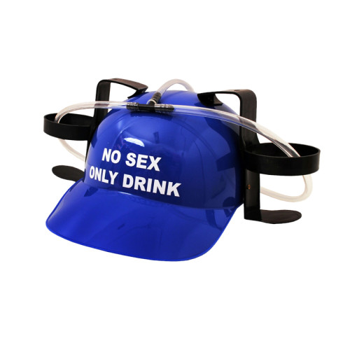 Каска за пиячи "NO SEX ONLY DRINK" /син или червен цвят/